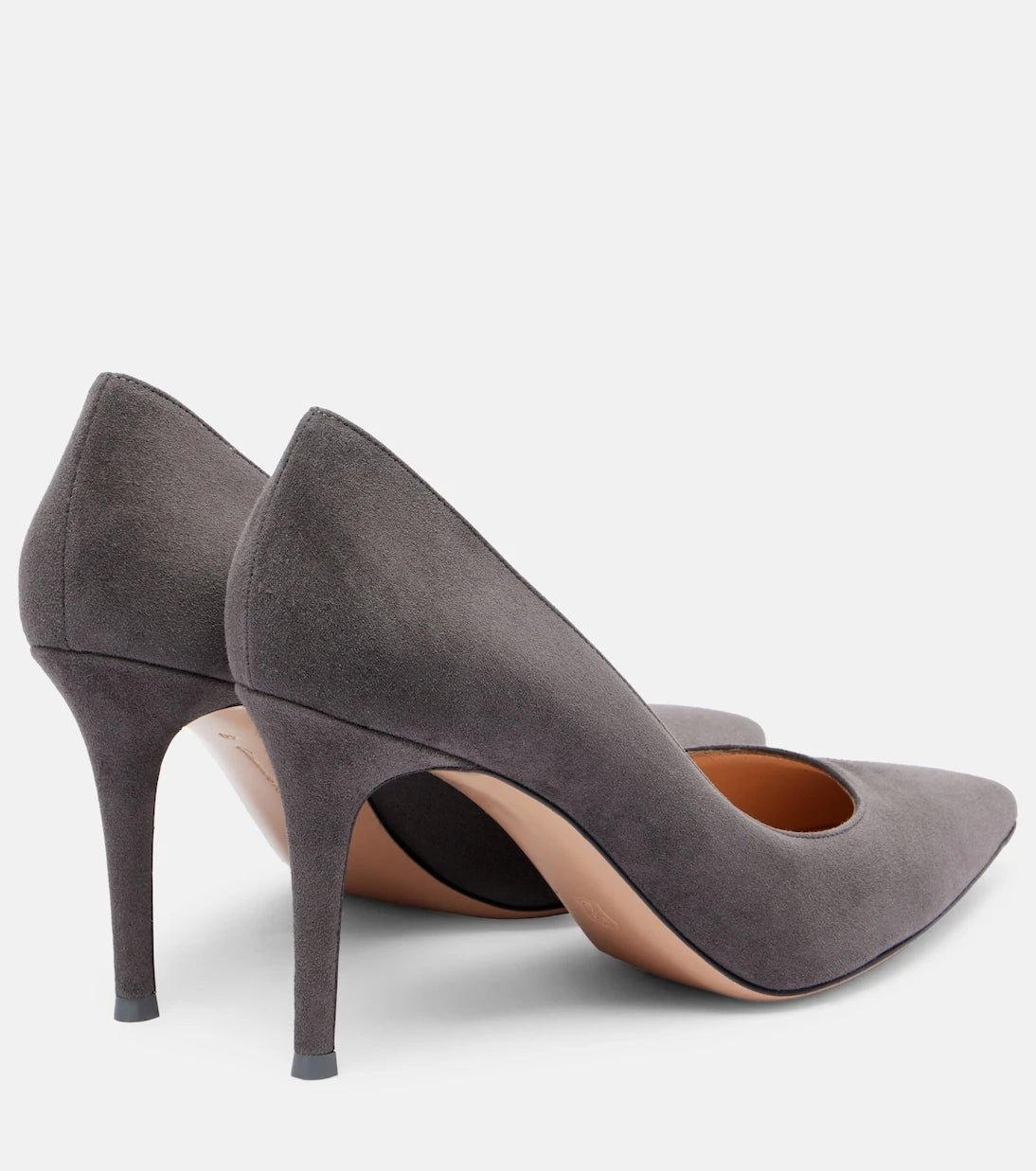 Gianvito Rossi - حذاء Gianvito 85 بكعب عالٍ من الشمواه