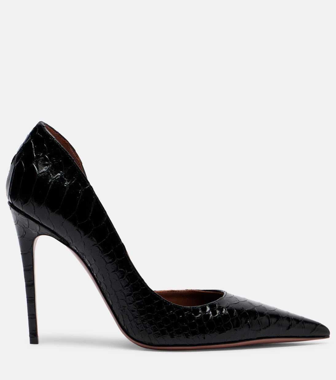 Paris Texas - Vera 105 snake-effect leather pumps
