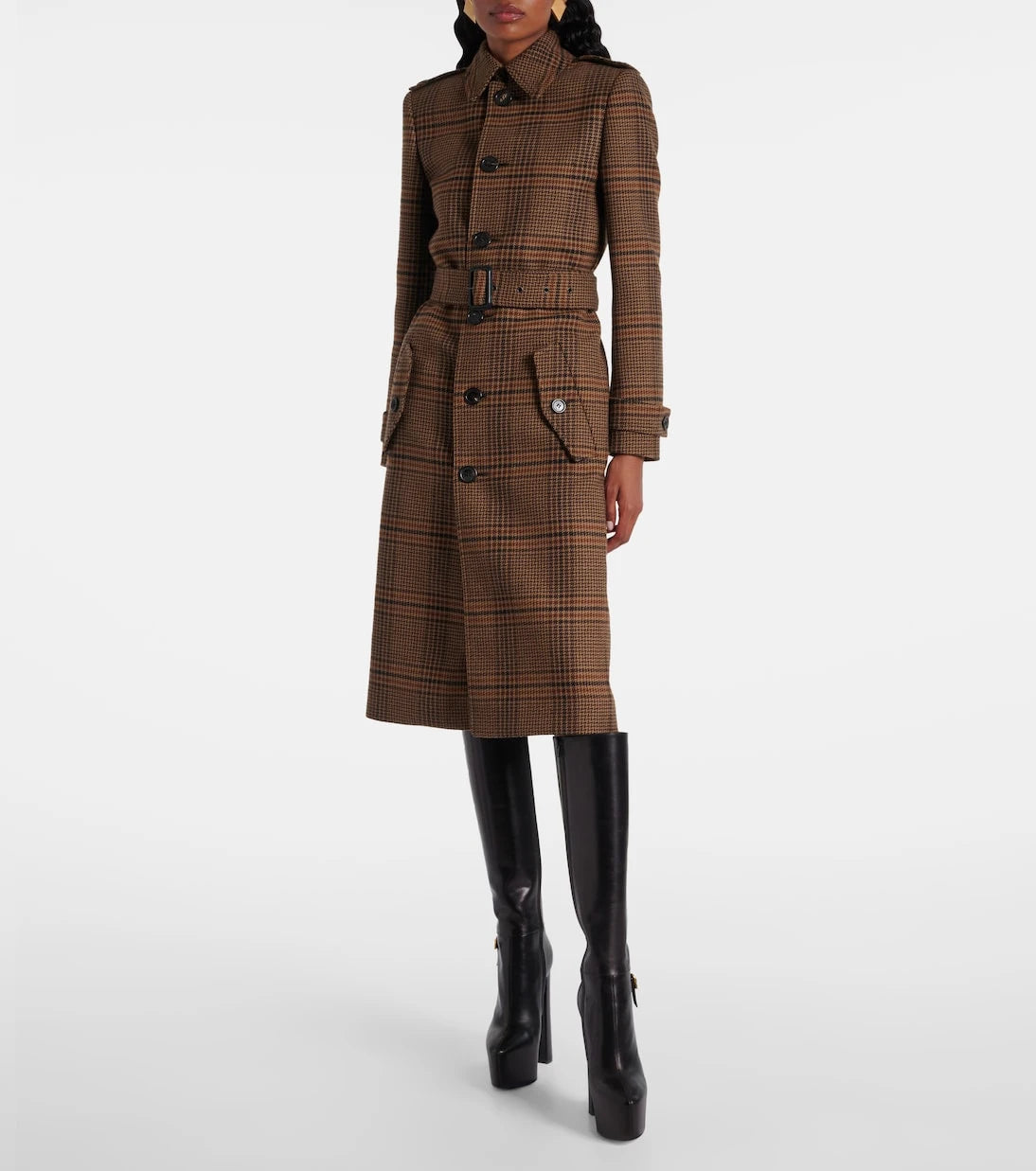Saint Laurent - Nico leather platform knee-high boots