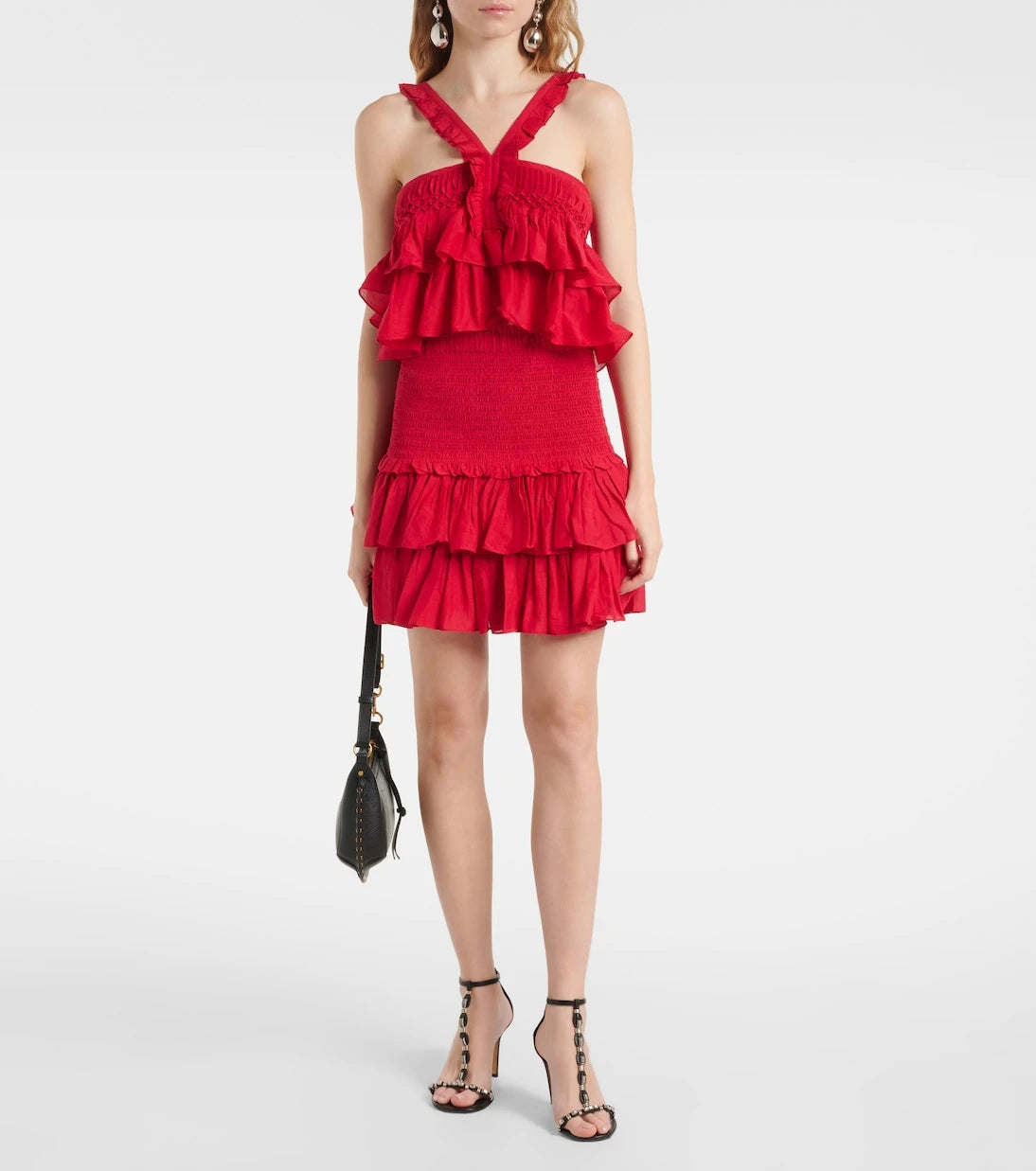 Marant Etoile - Naomi cotton-blend tiered miniskirt