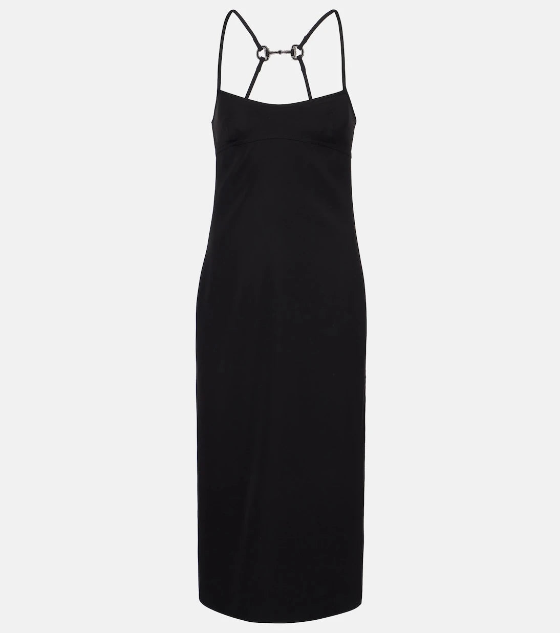Gucci - Horsebit embellished midi dress
