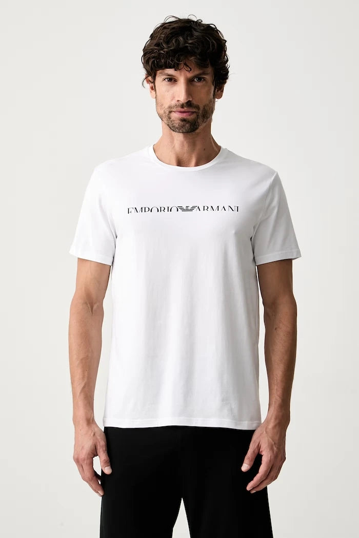 Emporio Armani Underwear pamuklu elastanlı erkek ev tişörtü