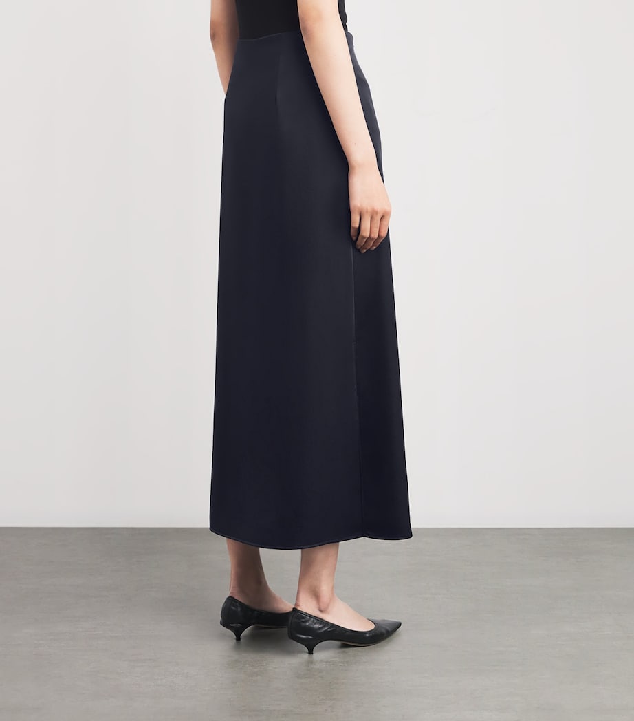 Weekend Max Mara Blue Satin Midi Skirt