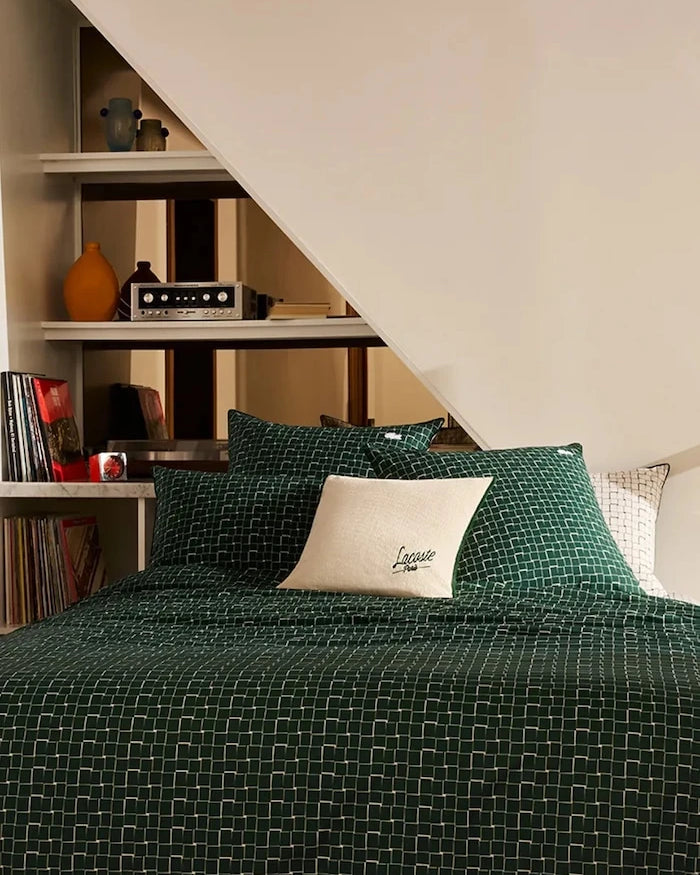 Памучен плик за олекотена завивка Lacoste L BLOCK Vert 140 x 200 cm