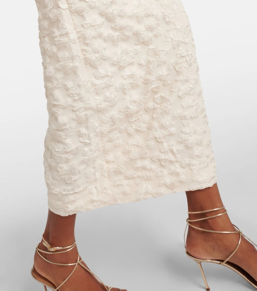 Rotate - Bridal floral jacquard midi dress