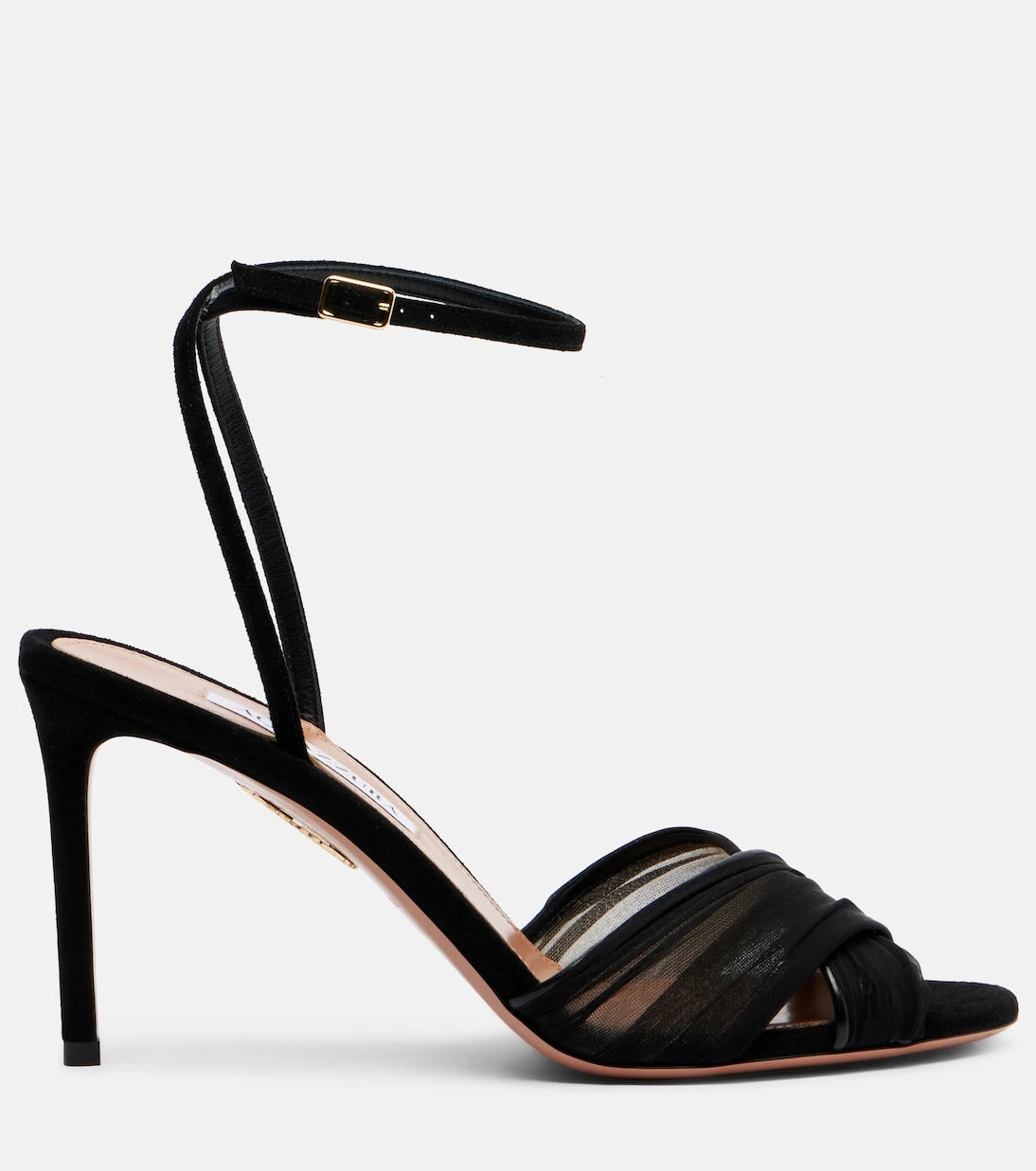Aquazzura - Voile 85 leather slingback sandals