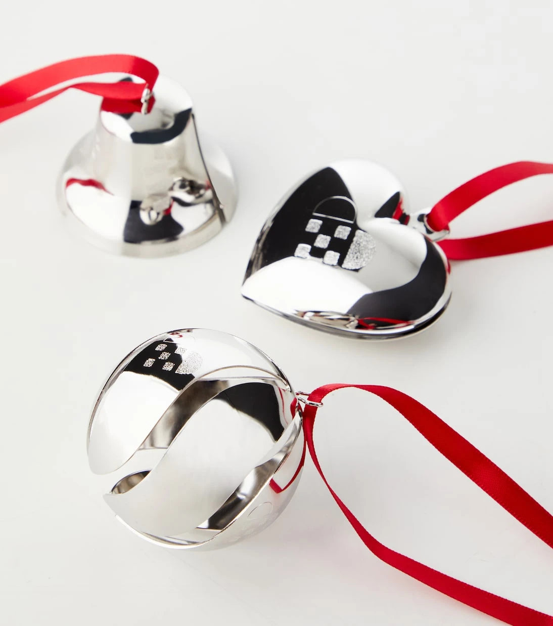 Georg Jensen - Set of 3 palladium-plated ornaments