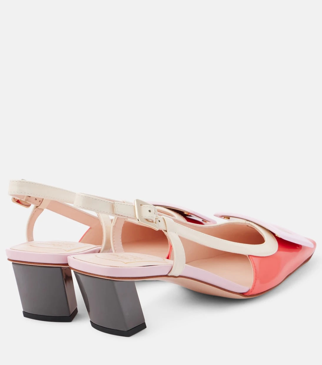 Roger Vivier - BV patent leather slingback pumps
