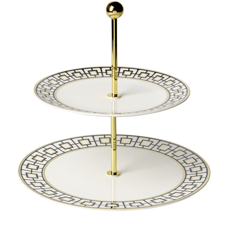 Villeroy & Boch MetroChic Two-Tier Cake Stand