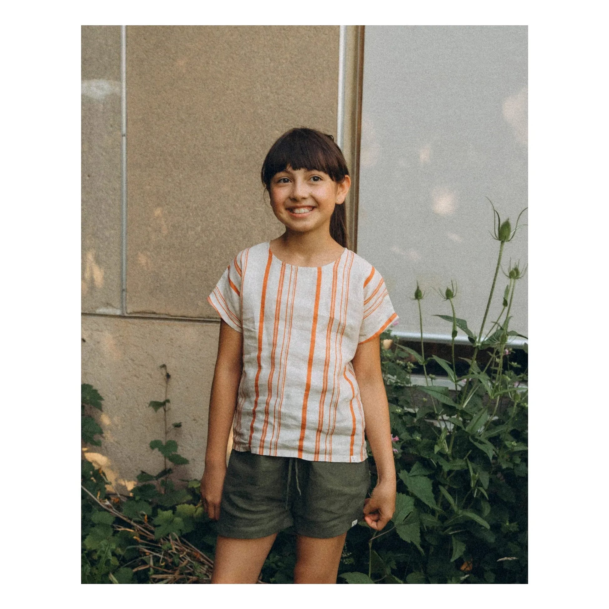 Matona - Easy Striped Linen T-shirt | Off white