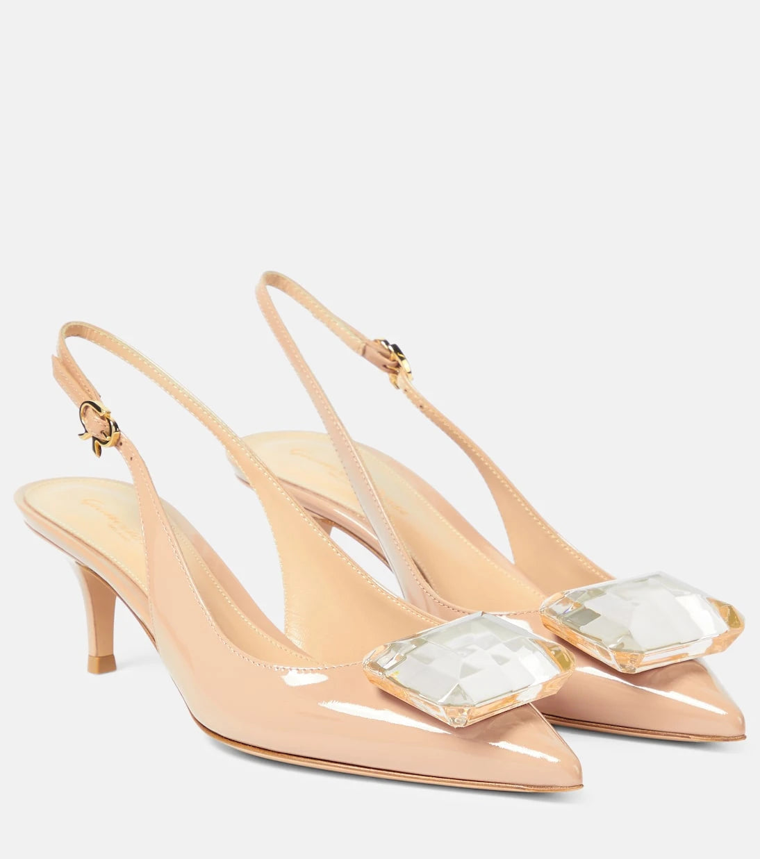 Gianvito Rossi - Jaipur 55 patent leather slingback pumps