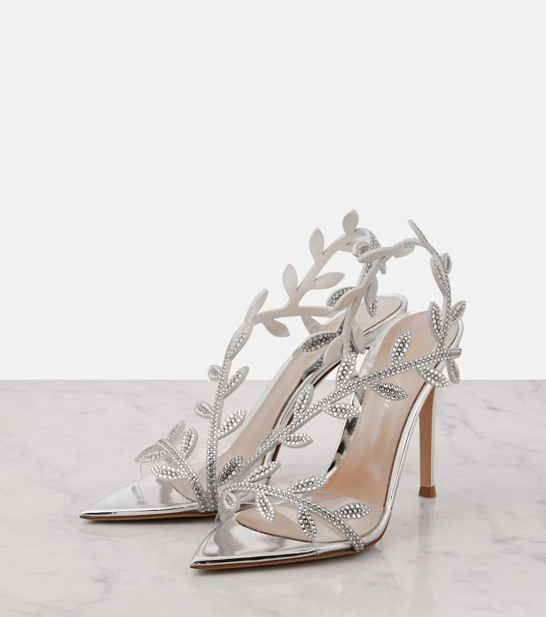 Gianvito Rossi - Flavia 105 embellished mirrored leather sandals
