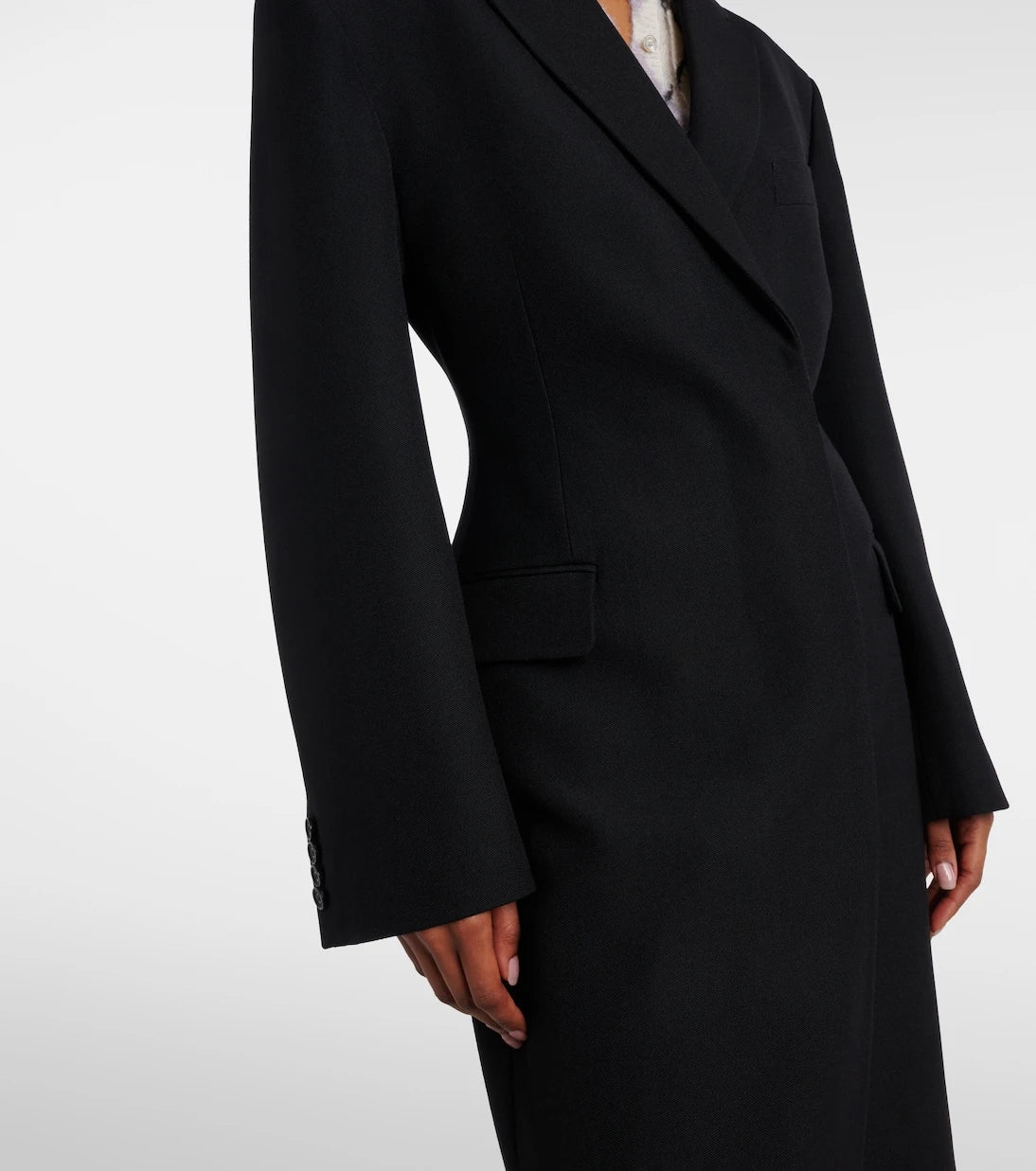 Acne Studios - Double-breasted peplum wool coat