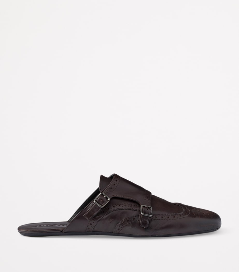 Calfskin Monk-Strap Mules