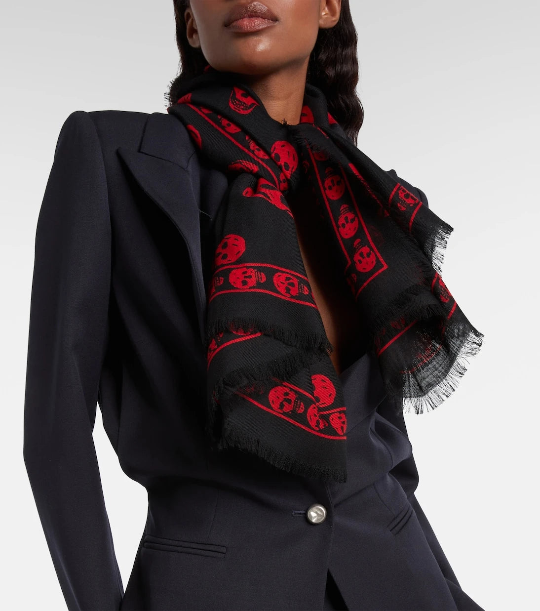 McQueen - Skull wool scarf