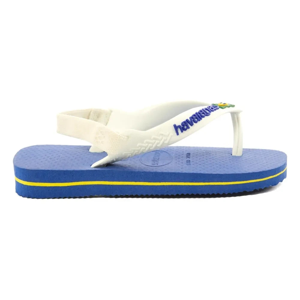 Havaianas - Logo Brasil Baby Flip Flops | Blue