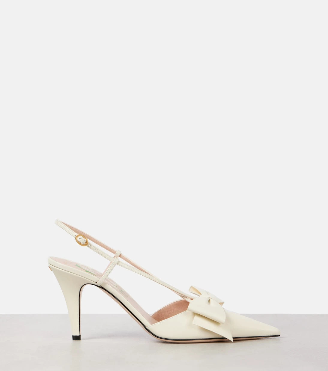 Valentino Garavani - Bowow 85 leather slingback pumps