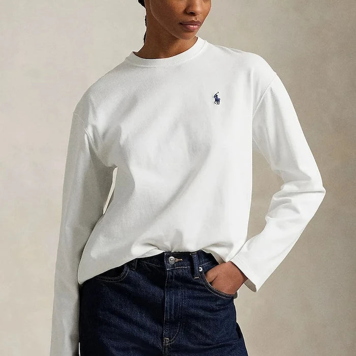 Polo Ralph Lauren Uzun Kollu Pamuklu Bluz