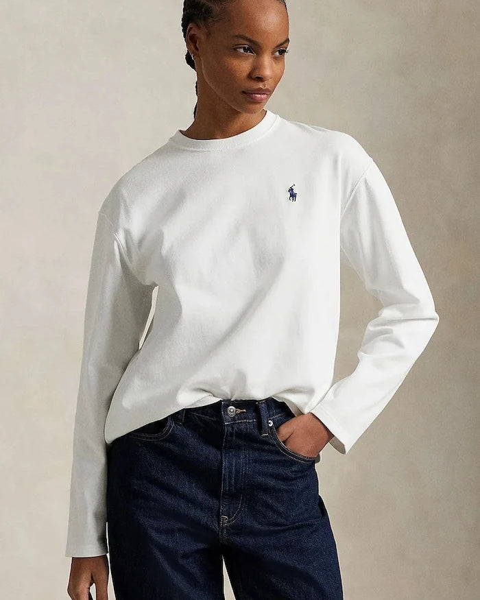 Polo Ralph Lauren Uzun Kollu Pamuklu Bluz