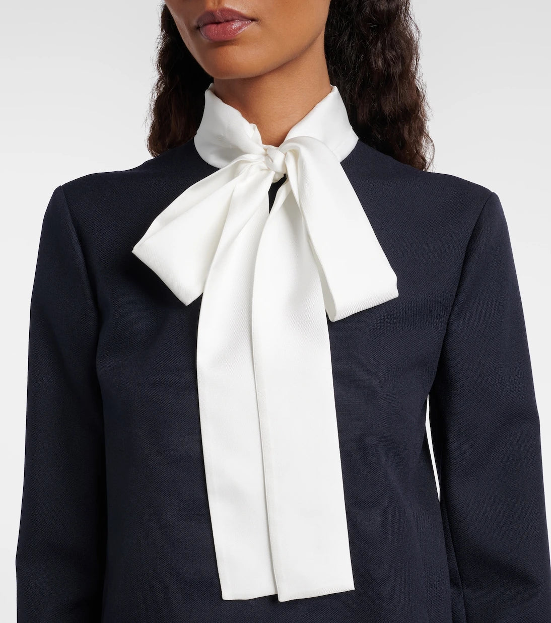 Thom Browne - Silk-trimmed virgin wool minidress