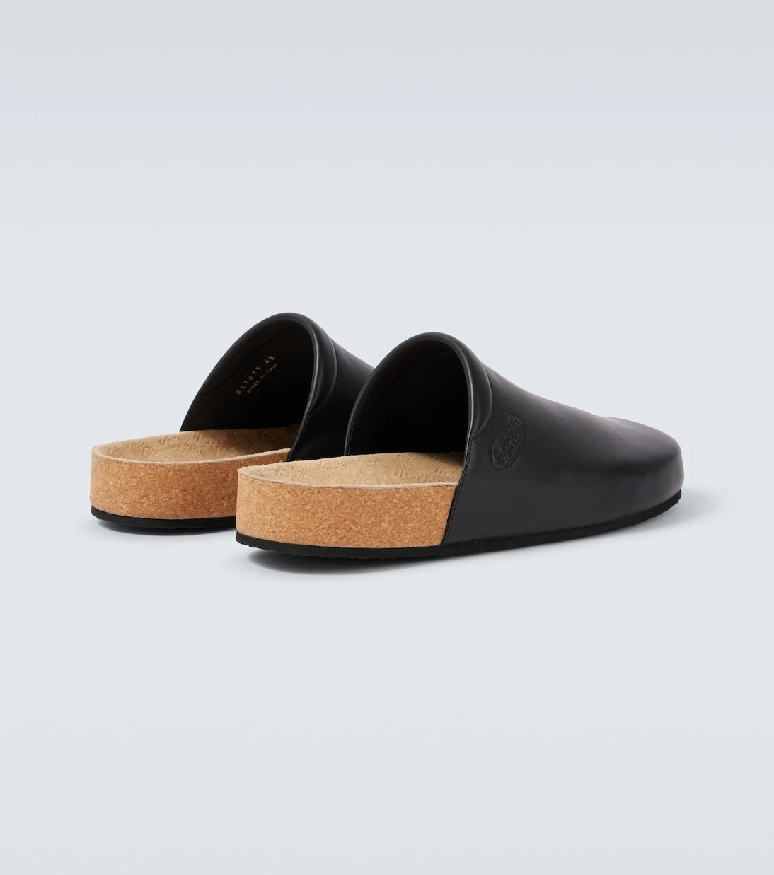 Balenciaga - x Scholl leather mules