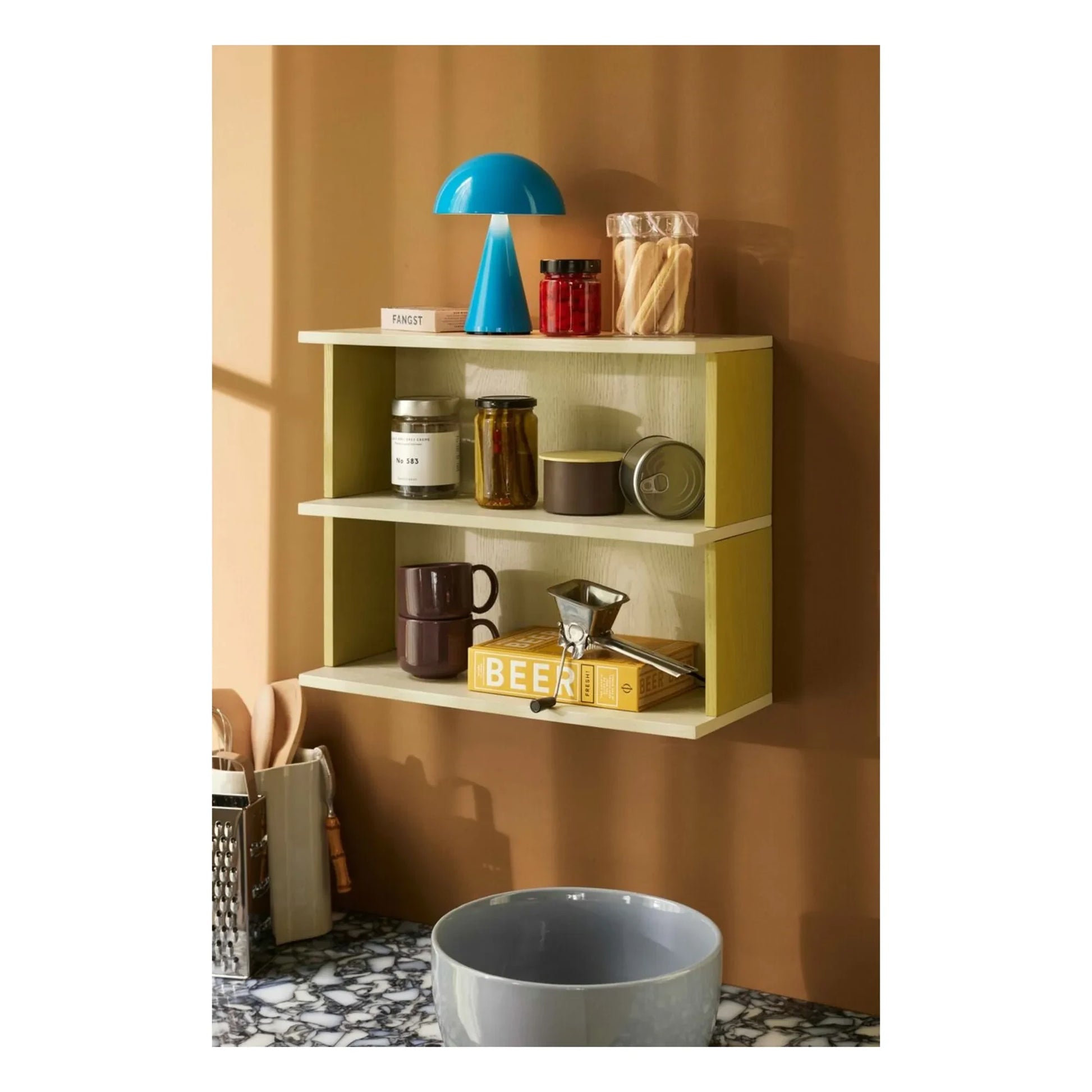 Hübsch - Pep shelf  | Yellow