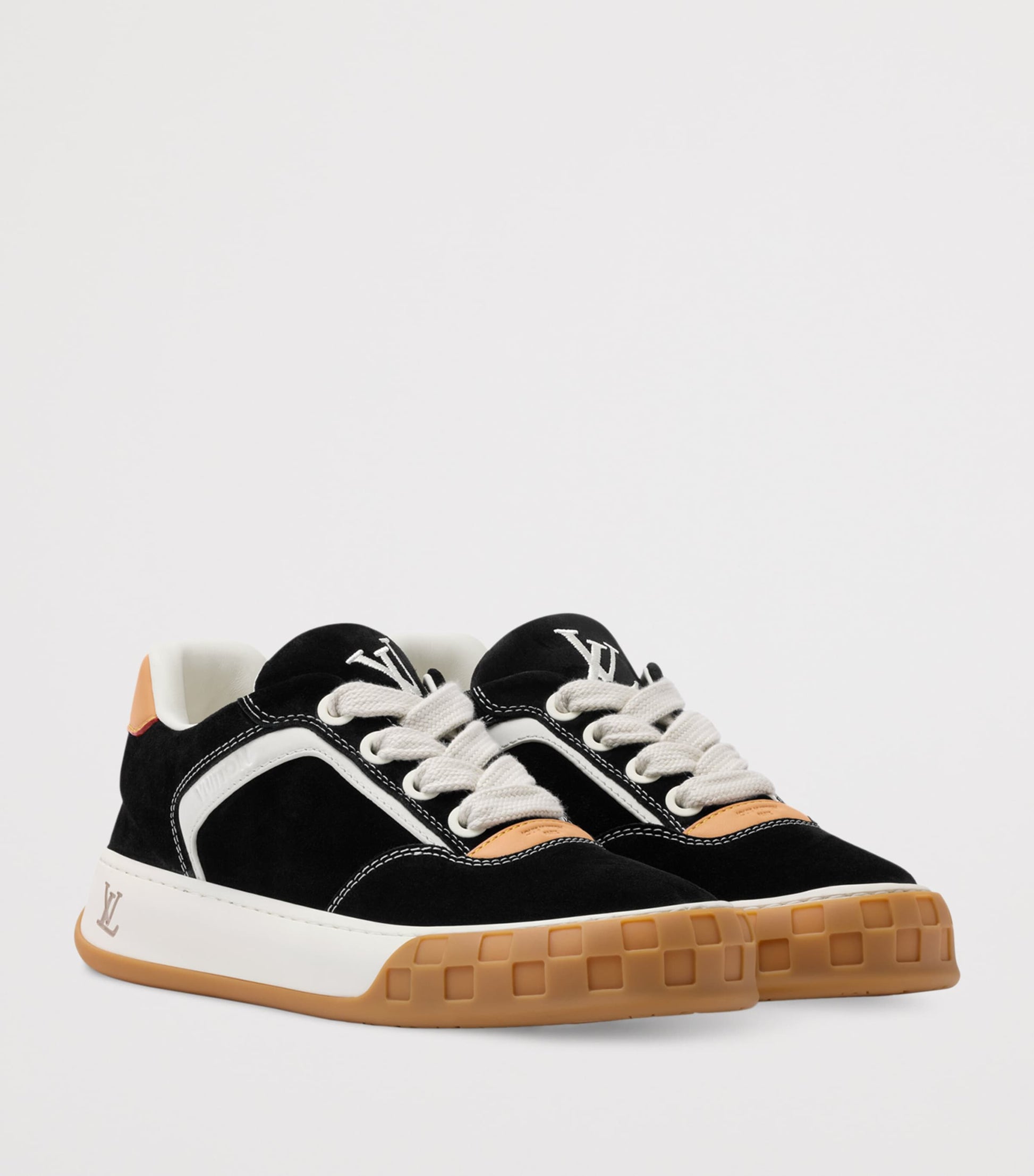 LOUIS VUITTON Suede Tilted Low-Top Sneakers