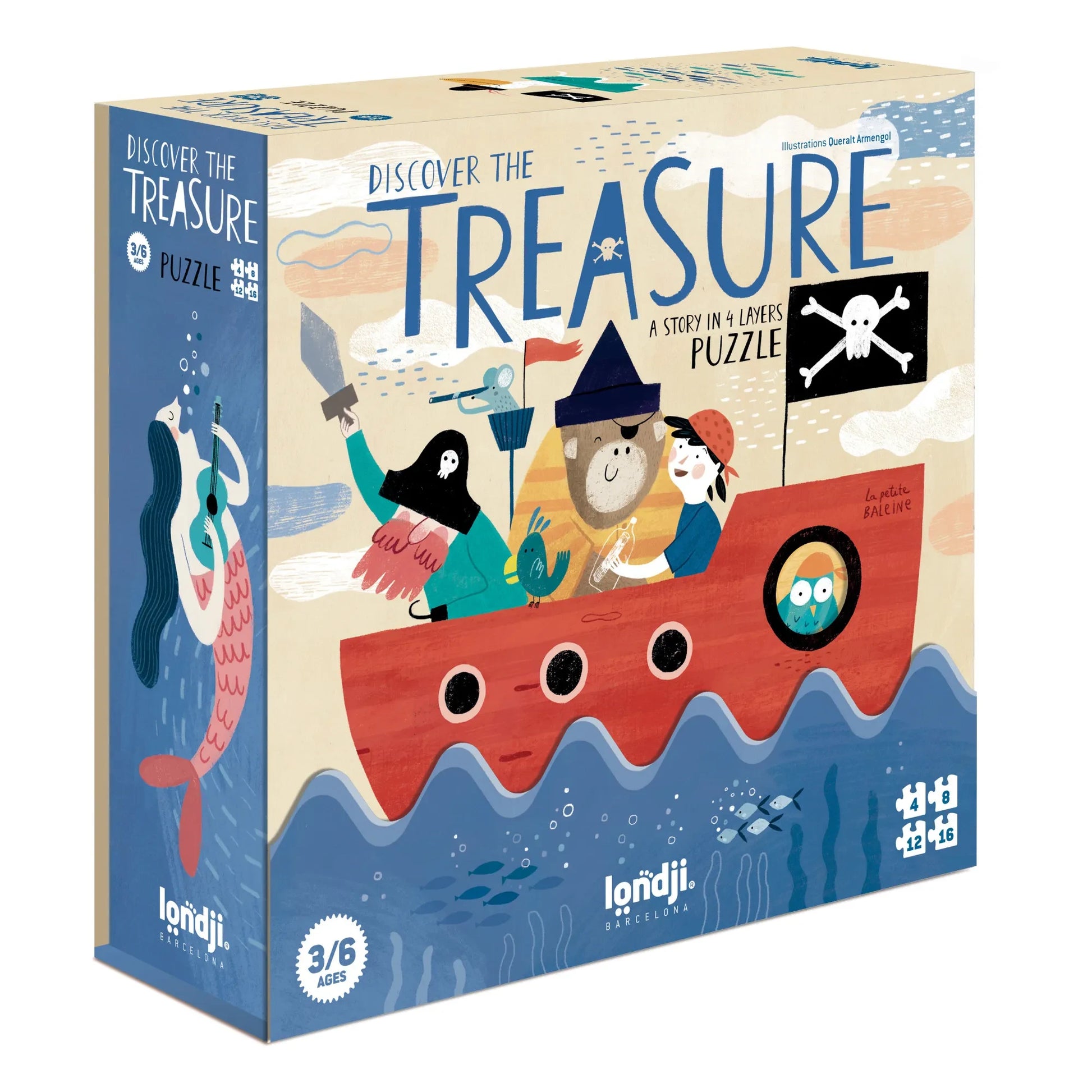 Londji - Discover The Treasure Overlay Puzzle - 40 pieces