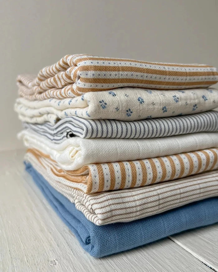 Cam Cam Copenhagen Bebek Pamuklu Kundak Bezi Classic Stripes Camel 3'lü