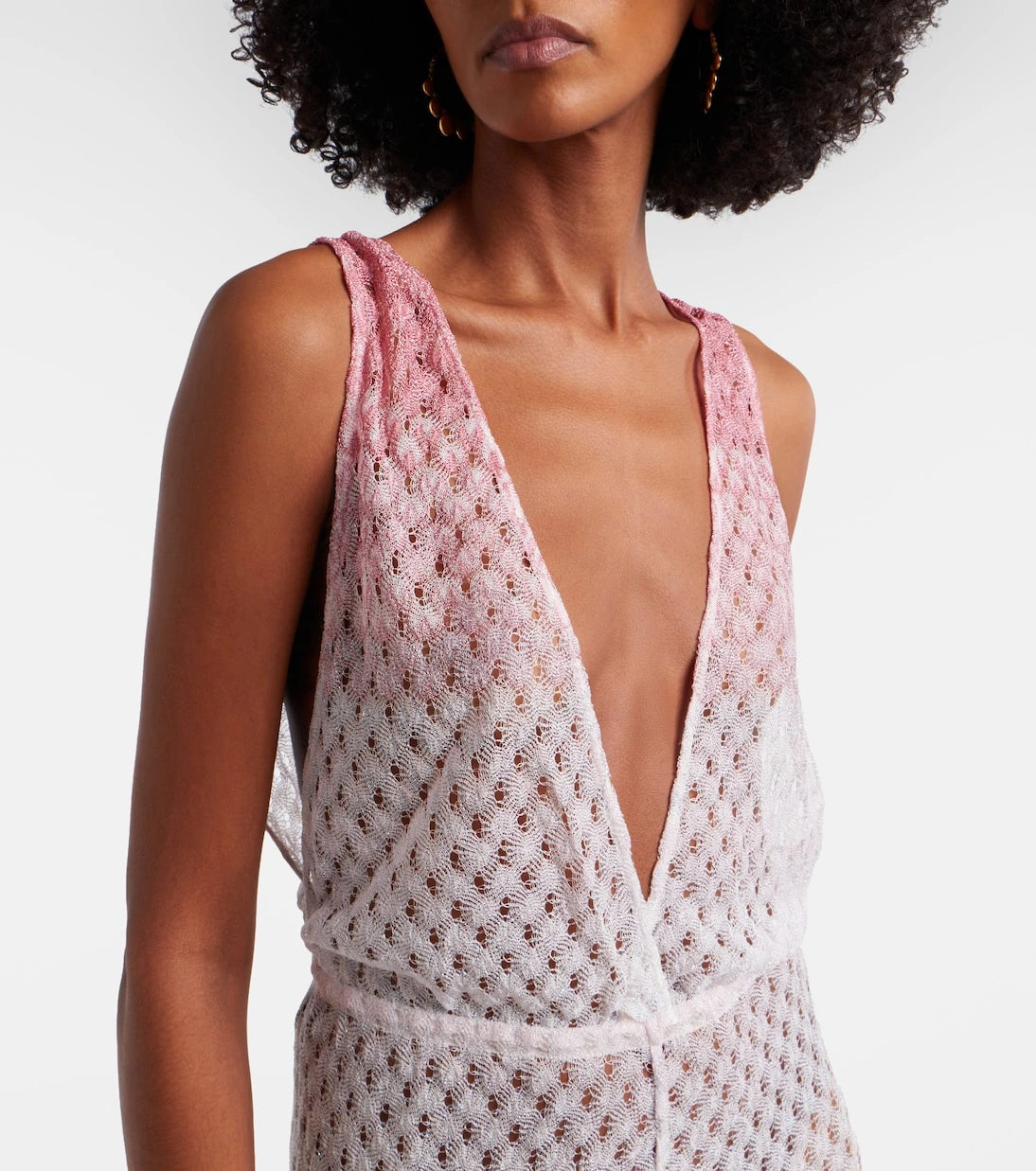 Missoni - جمبسوت لاميه بتصميم شبكي مفتوح