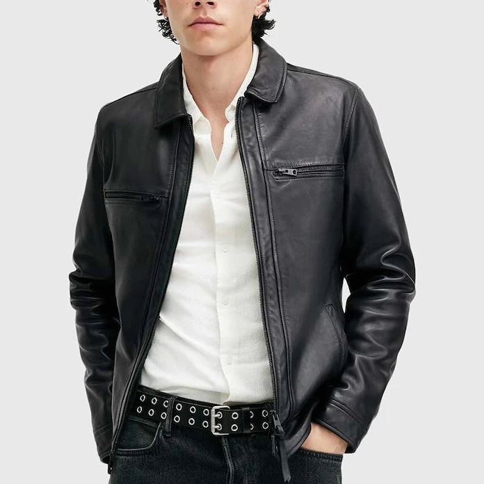 Кожено яке AllSaints LUCK JACKET