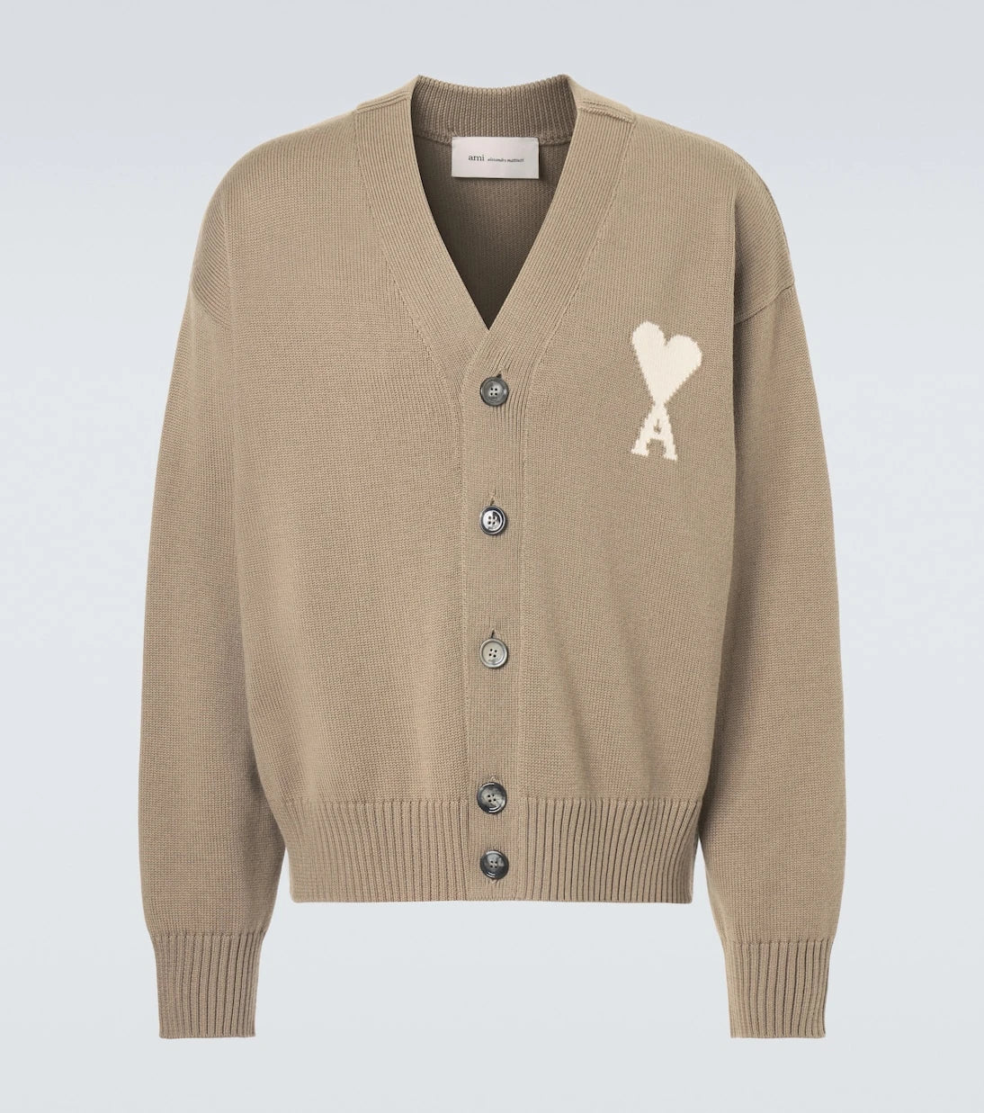 Ami Paris - Ami de Cœur wool and cotton cardigan