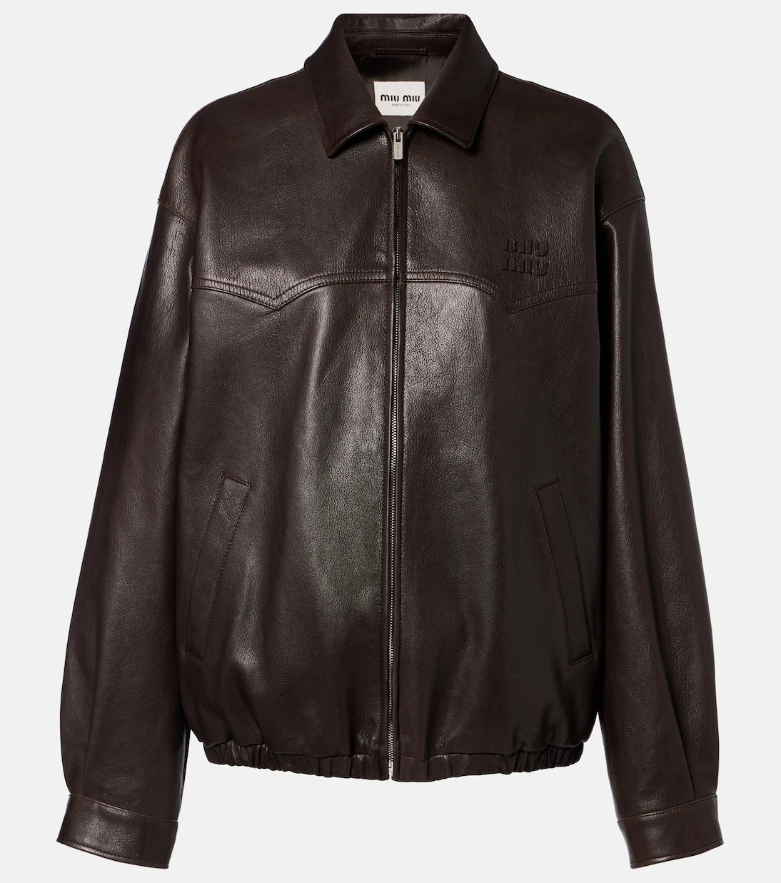 Miu Miu - Leather blouson jacket
