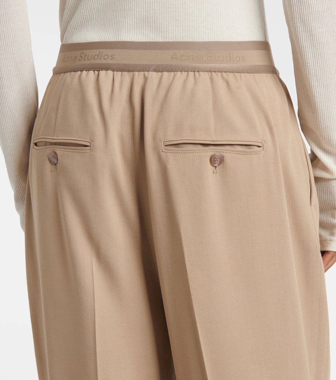 Acne Studios - Logo twill wide-leg pants