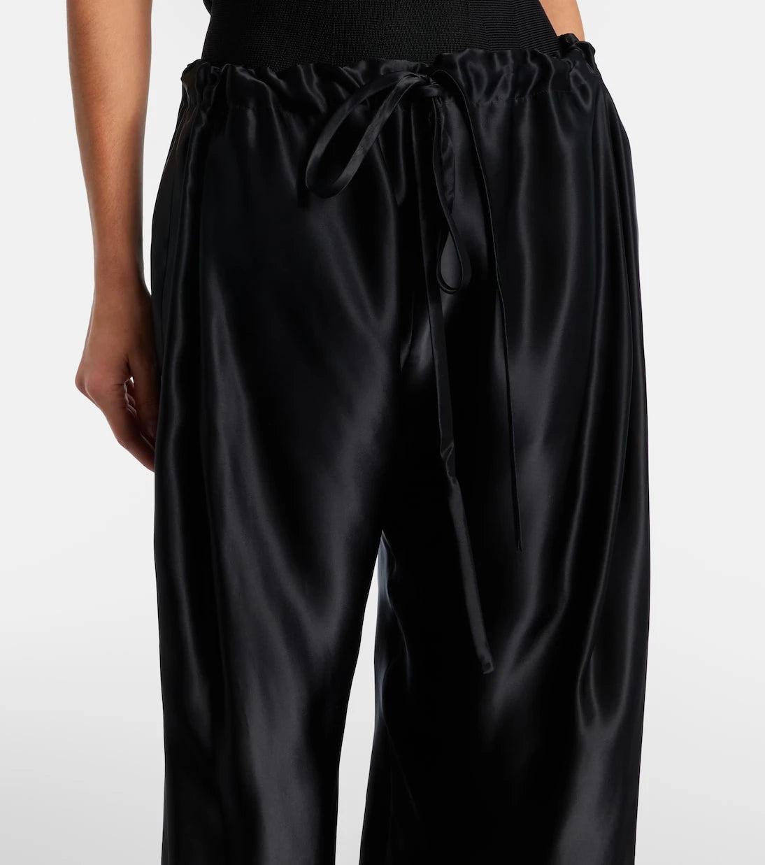 Khaite - Rohen satin wide-leg pants