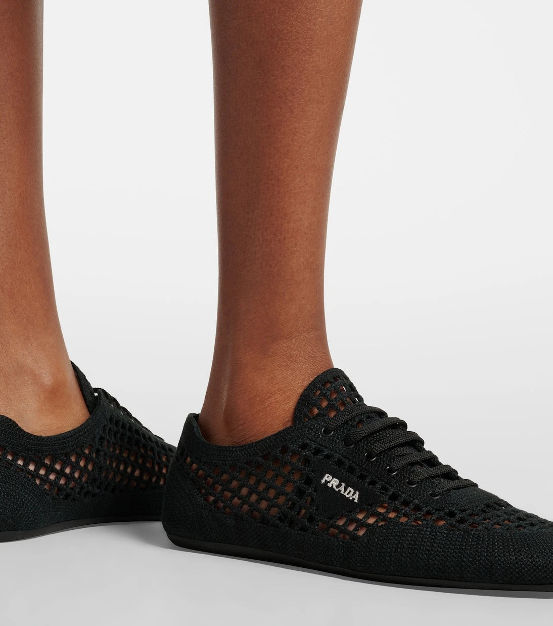 Prada - Collapse crochet sneakers