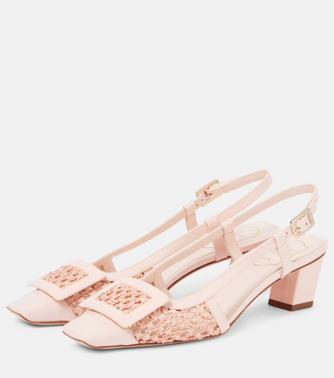 Roger Vivier - Belle Vivier 45 crochet slingback pumps