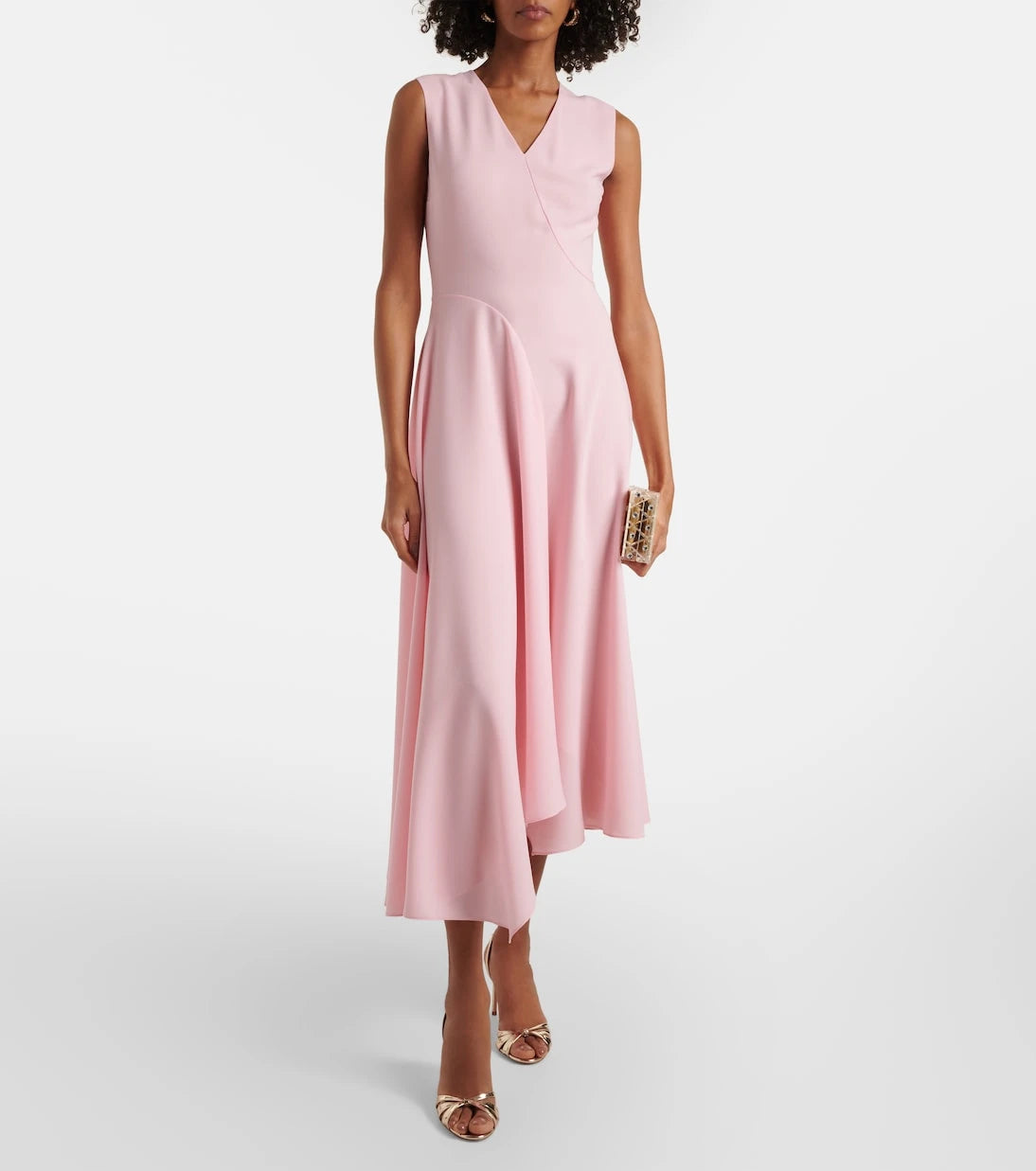 Roksanda - Miral asymmetric satin midi dress