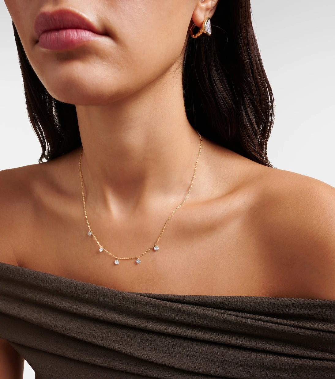 Stone and Strand - Disco 10kt gold necklace with diamonds