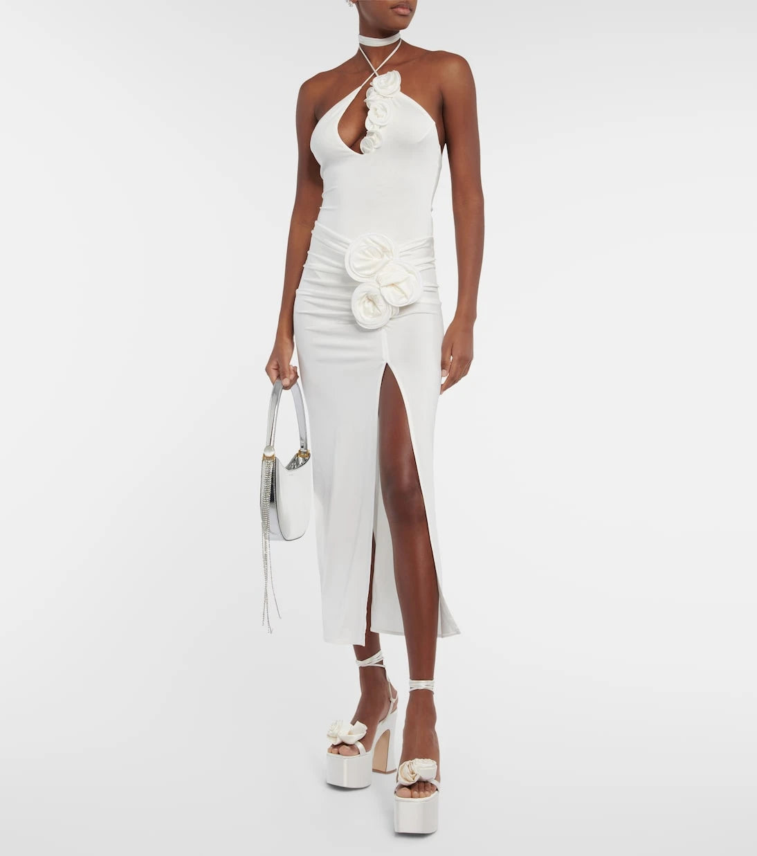 Magda Butrym - Ruffled halterneck jersey bodysuit