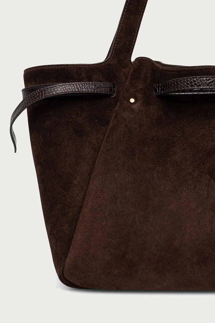 Tory Burch kadın süet tote çanta Romy