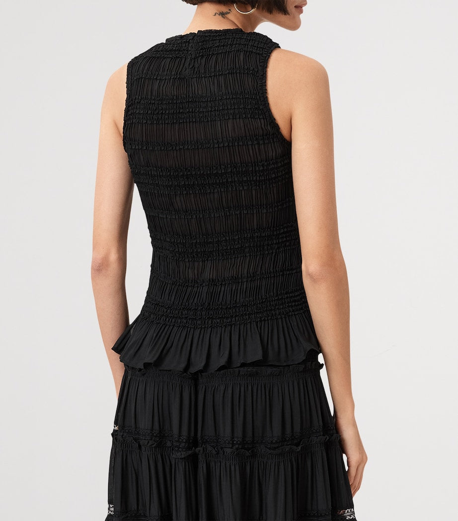 Shirred Marion Sleeveless Top