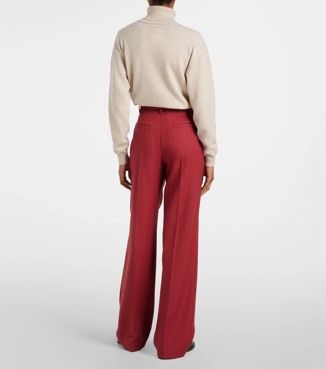 Brunello Cucinelli - High-rise virgin wool twill straight pants