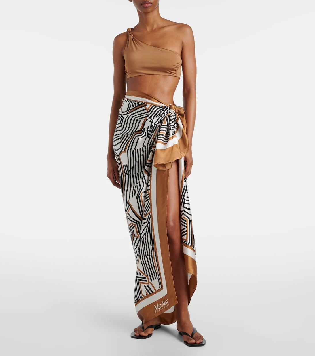 Max Mara - Ottico ipek plaj örtüsü