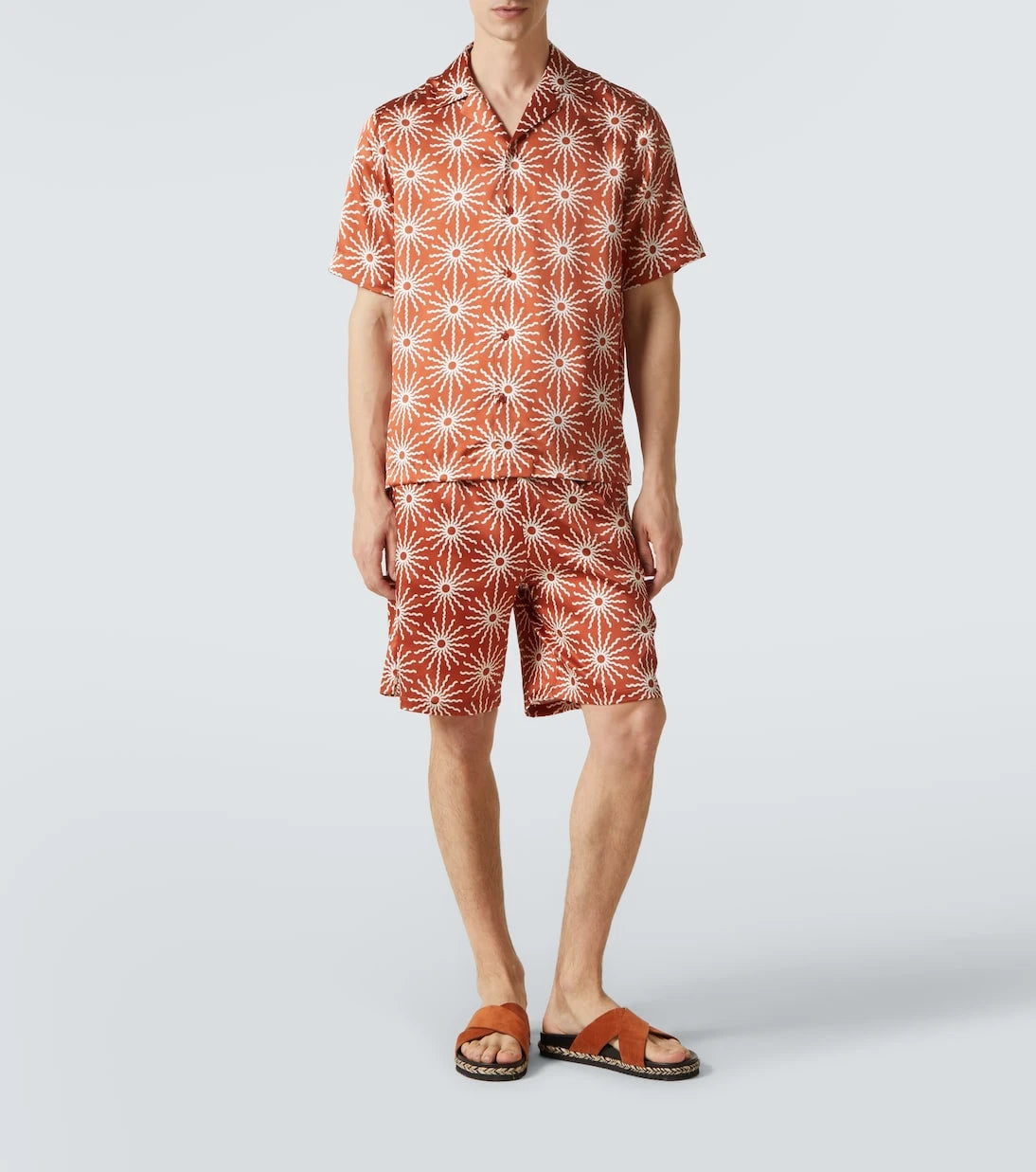 Frescobol Carioca - Roberto printed silk bowling shirt