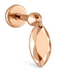 Faceted Marquise Threaded Charm Single Earring (6.5mm)