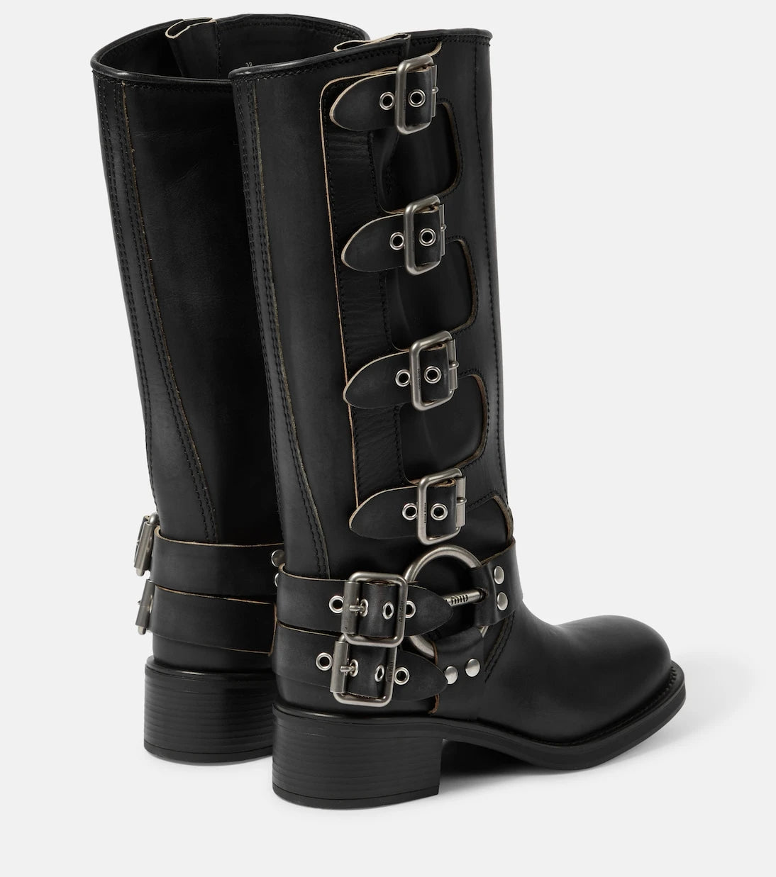 Miu Miu - Leather biker boots