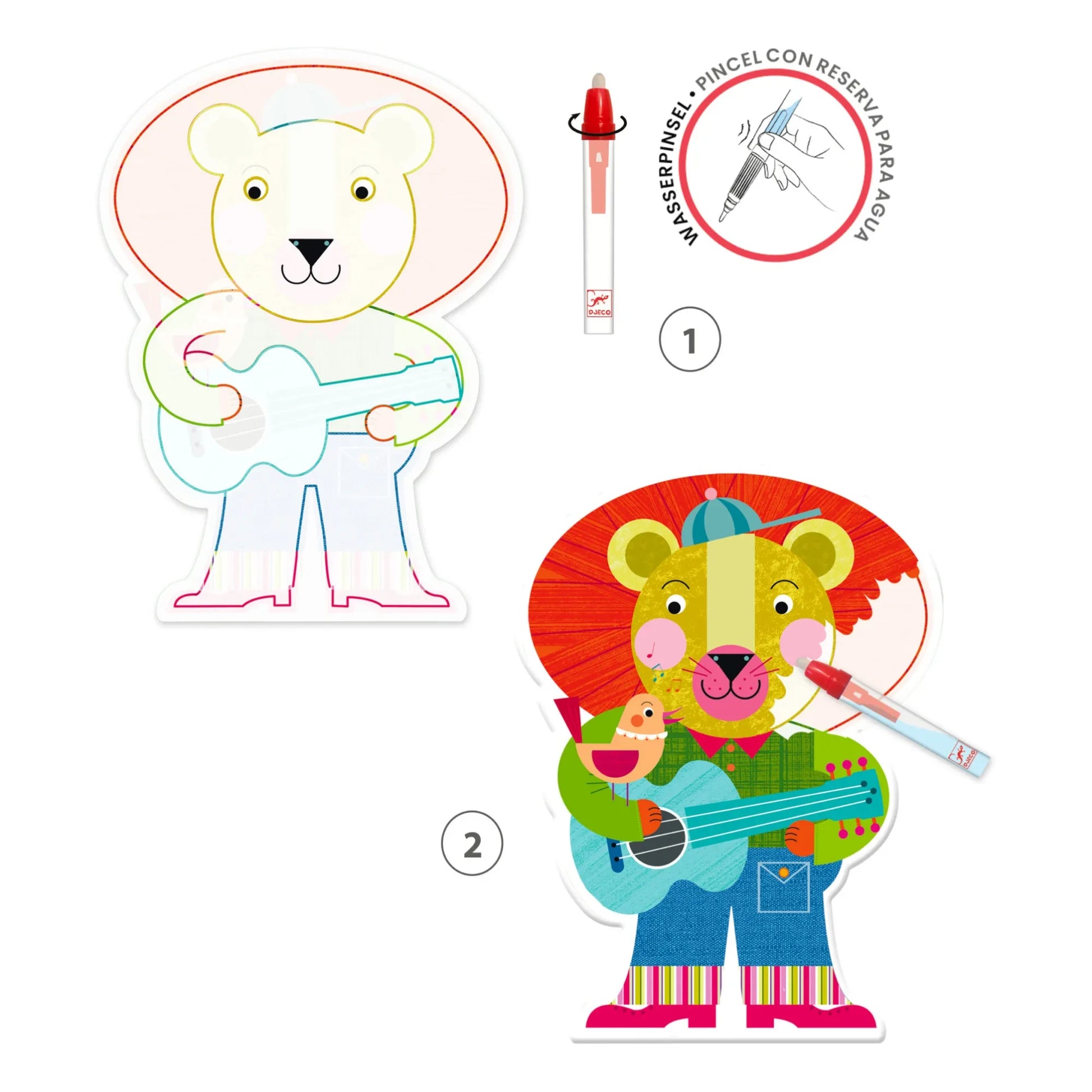 Djeco - Animalo-Len Magic Colouring Activity