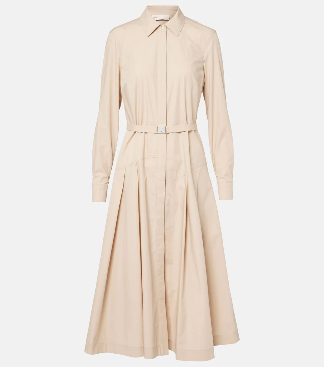 Tory Burch - Pleated cotton-blend shirt dress