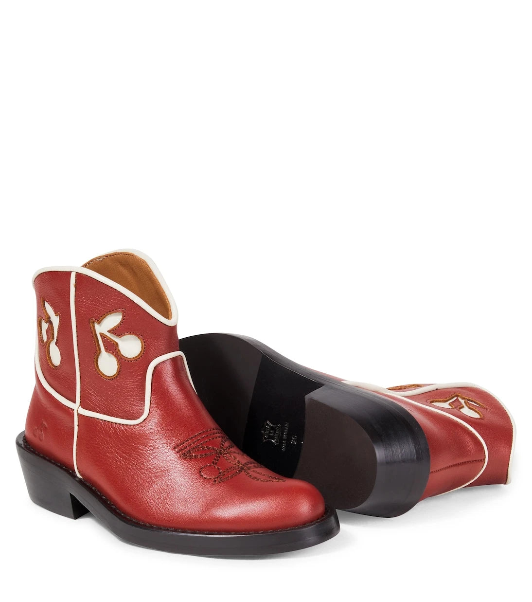 Bonpoint - Joya embroidered leather ankle boots